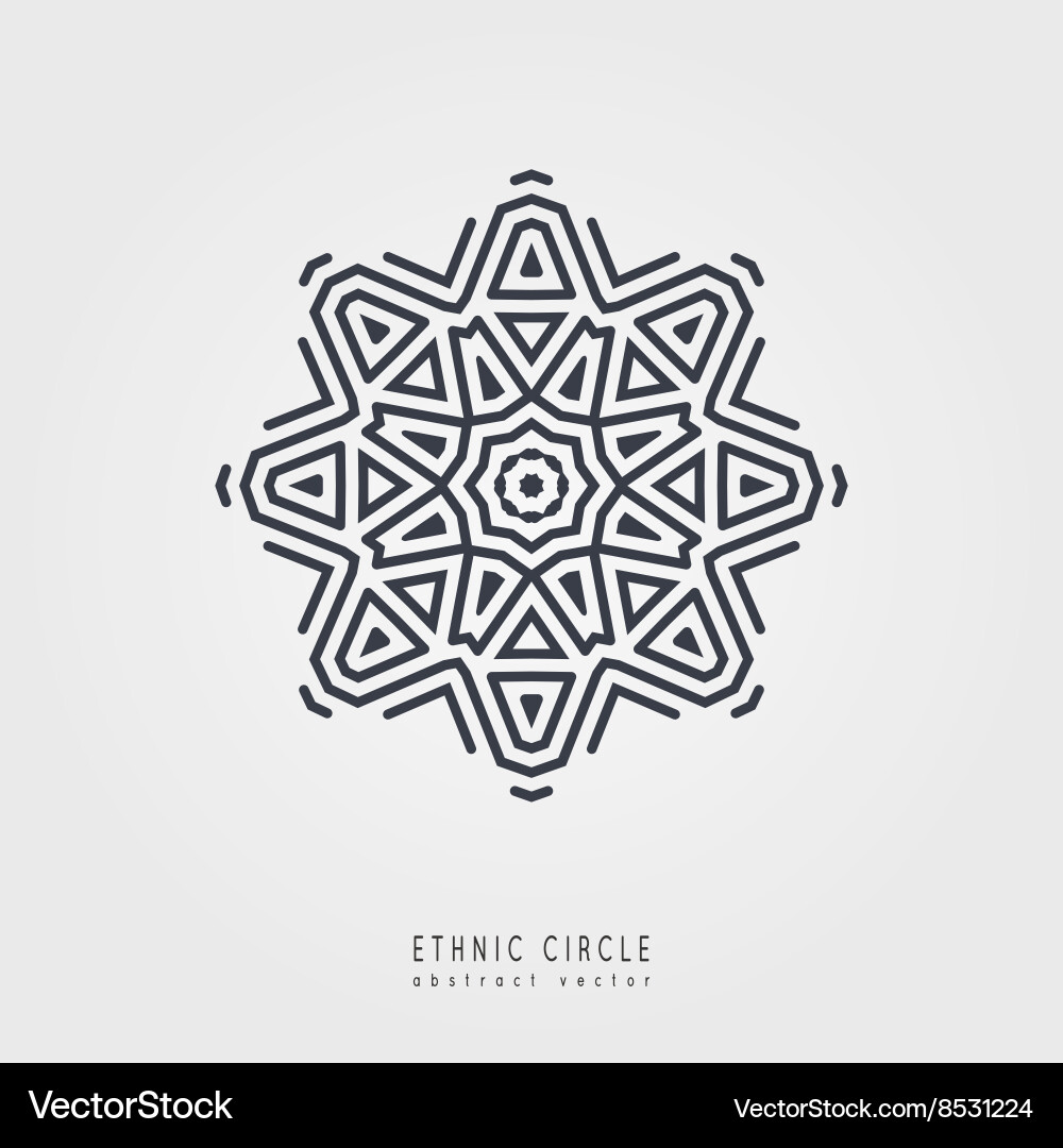Ethnic mystical pattern with triangle and circles Ethnic mystical pattern with triangle and circles vector image