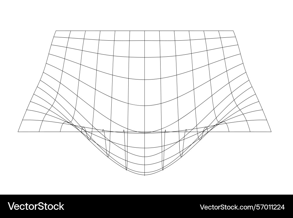 Geometry wireframe shape and grid black color Geometry wireframe shape and grid black color vector image