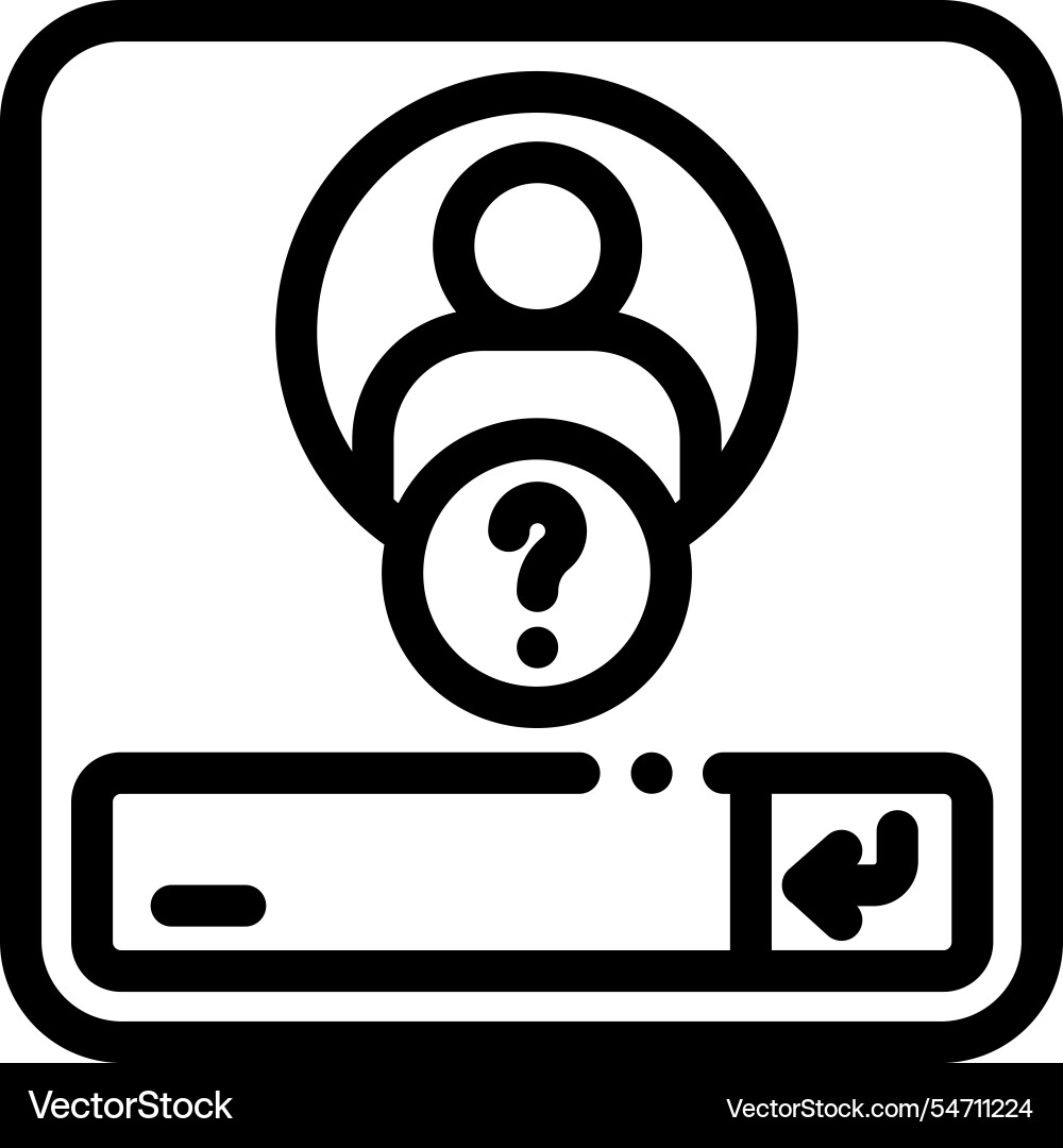 Login icon thin linear style design isolated vector image