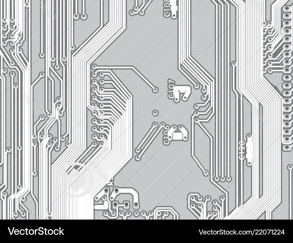 Microcircuit printed circuit board background Microcircuit printed circuit board background vector image
