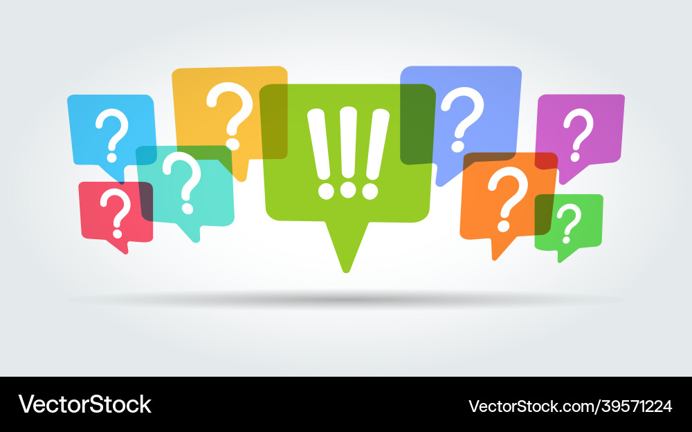 Questions and idea concept Questions and idea concept vector image