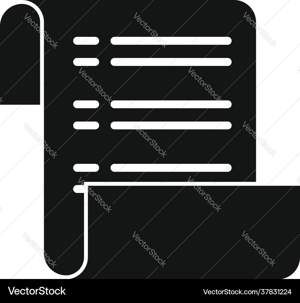 Syllabus test paper icon simple style Syllabus test paper icon simple style vector image