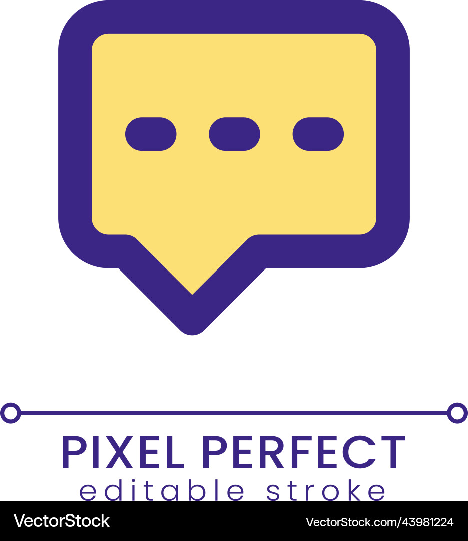 Typing message pixel perfect rgb color ui icon Typing message pixel perfect rgb color ui icon vector image