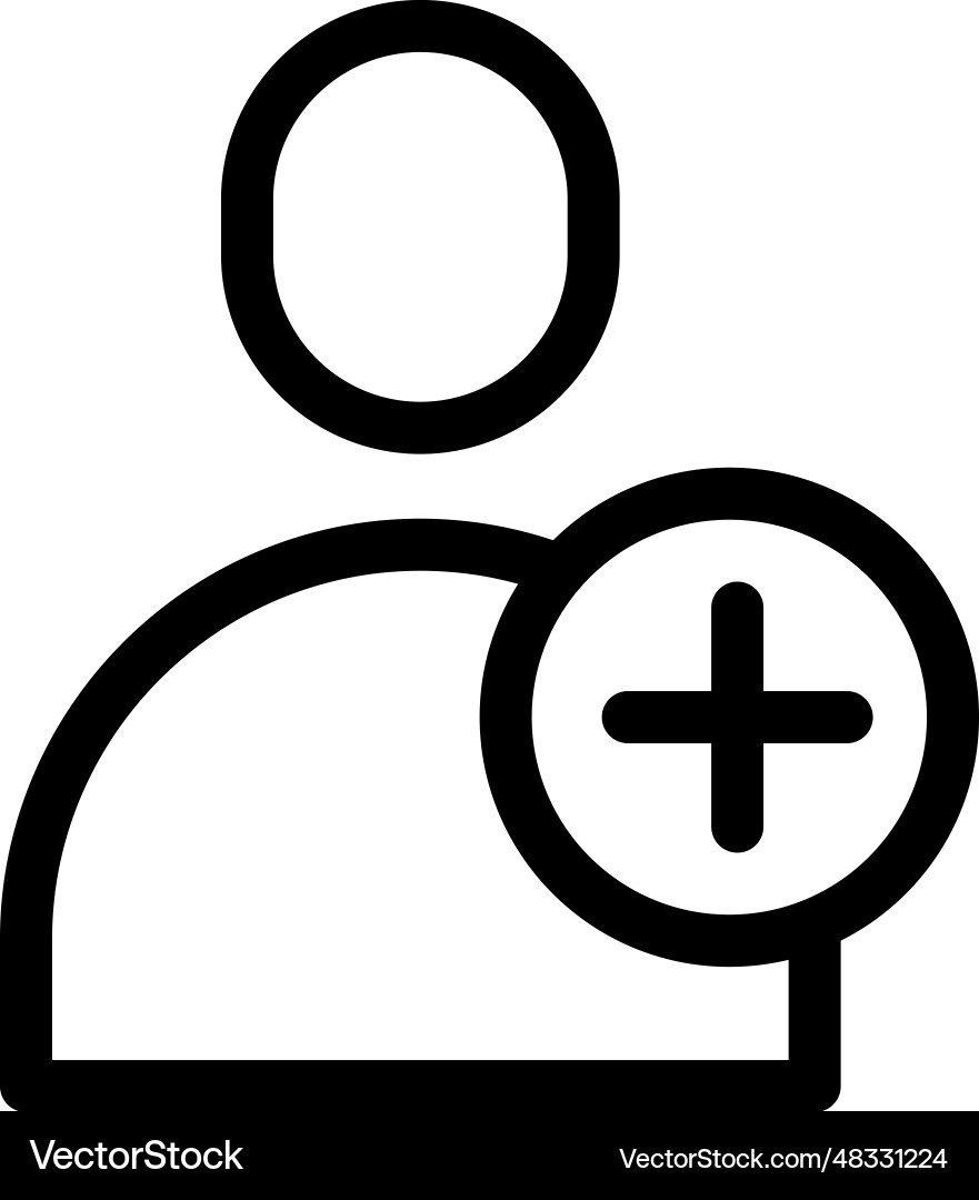 User add icon User add icon vector image