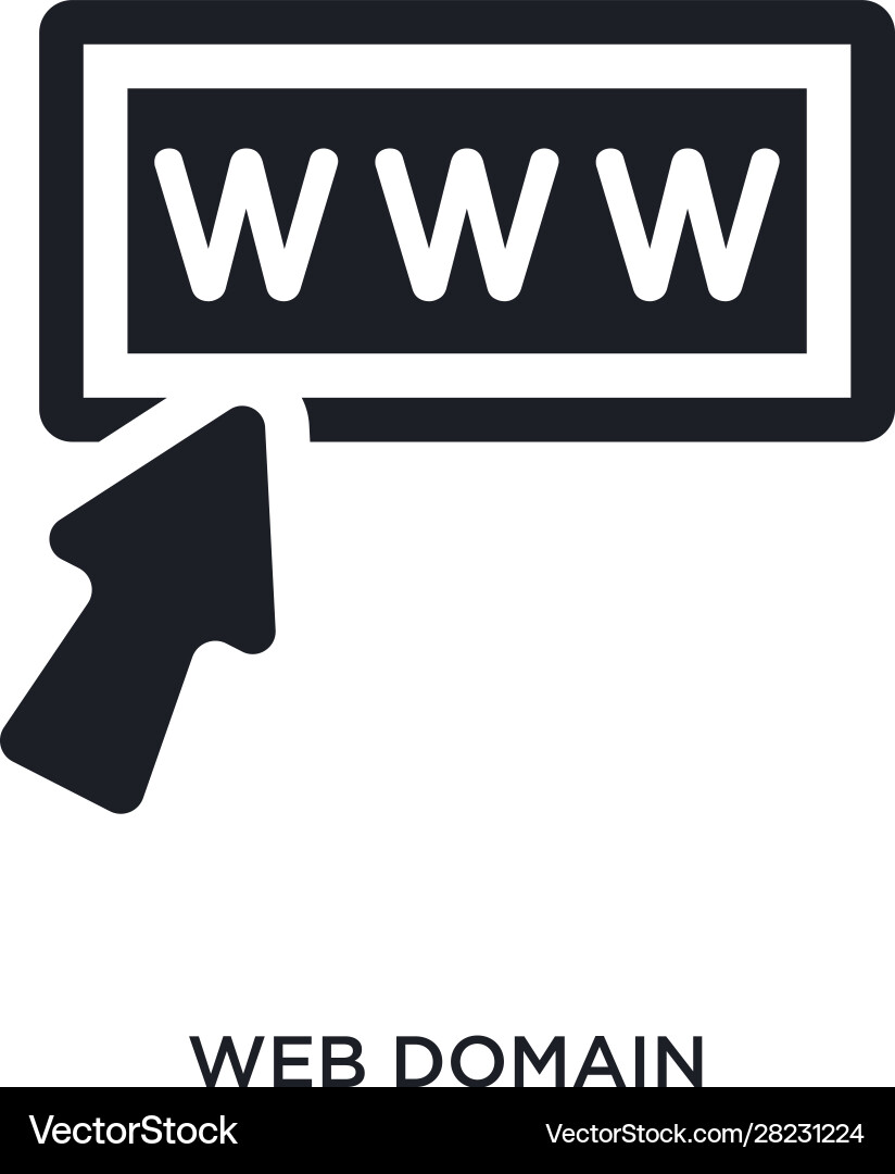 Web domain isolated icon simple element from Vector Image