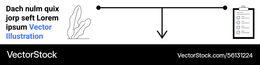 Workflow diagram with arrow pointing to checklist Workflow diagram with arrow pointing to checklist vector image