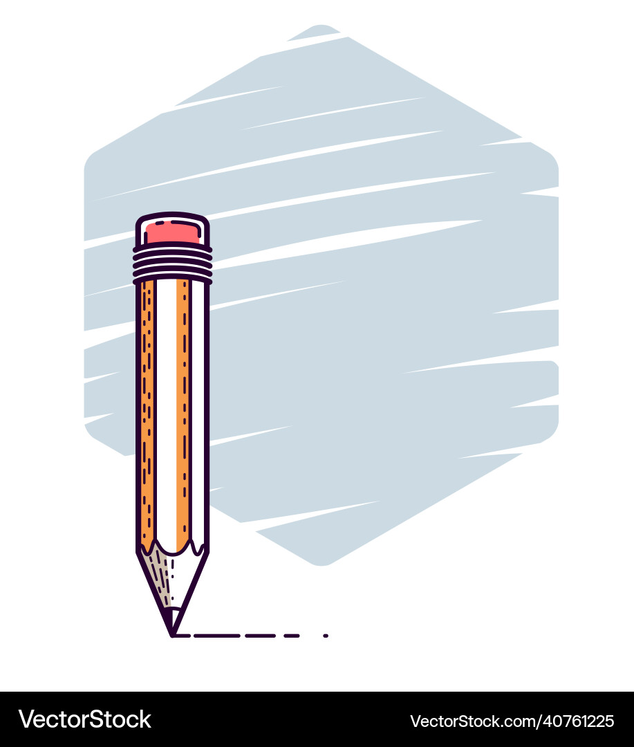 Background with pencil and copy space for text Background with pencil and copy space for text vector image