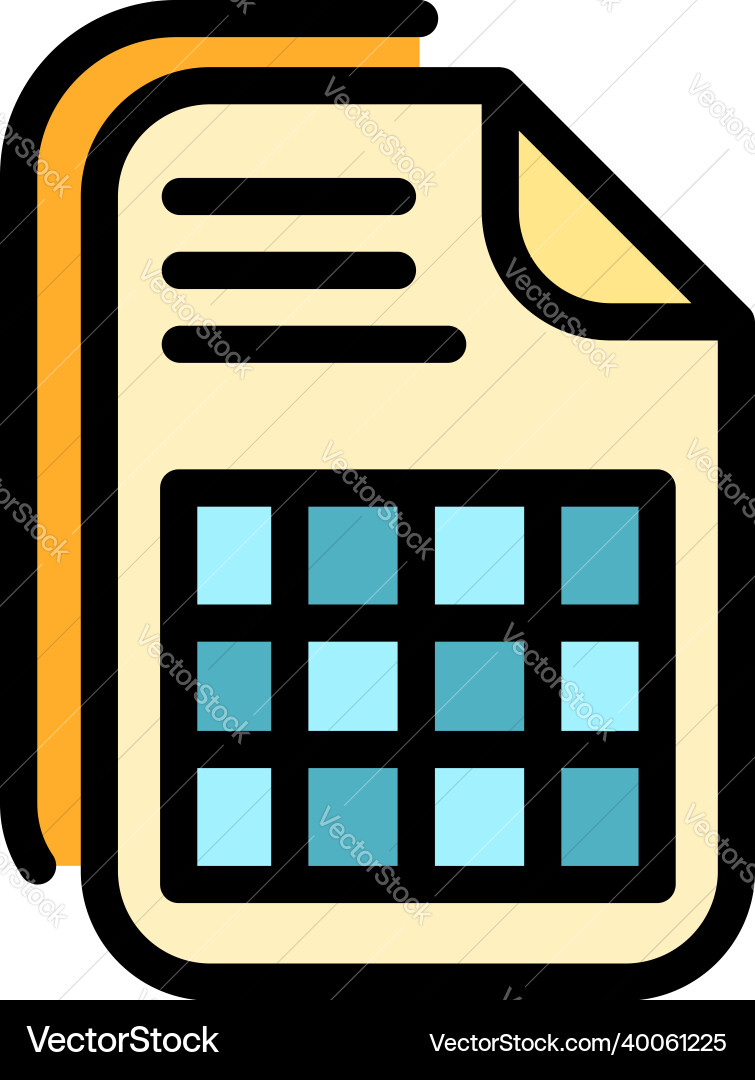 Checklist file icon color outline Checklist file icon color outline vector image