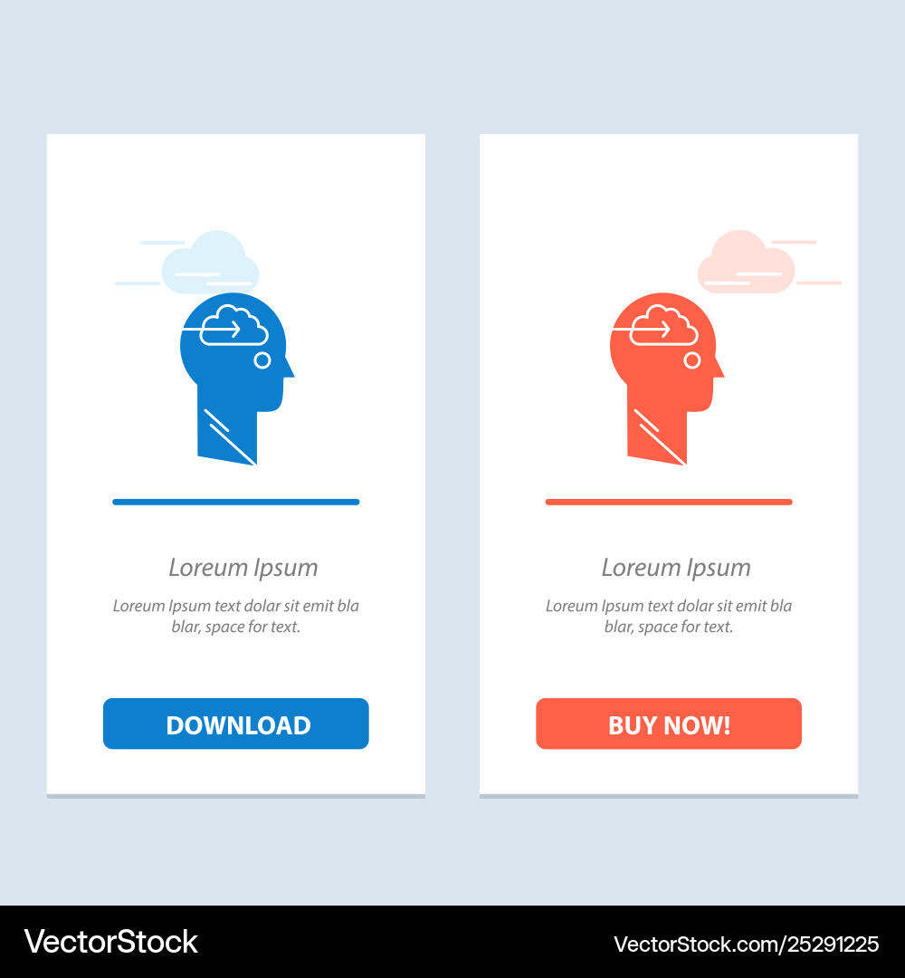 Cloud update download upload user blue and red Cloud update download upload user blue and red vector image