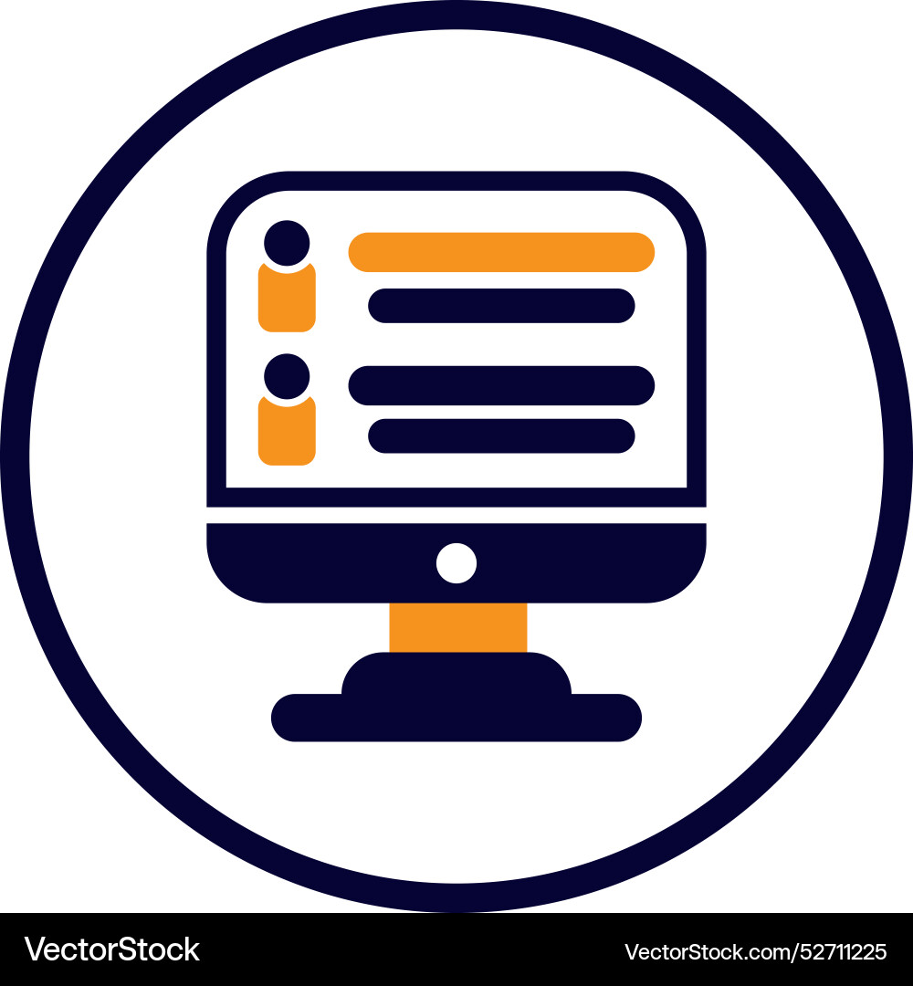 Computer pc desktop cpu monitor Vector Image