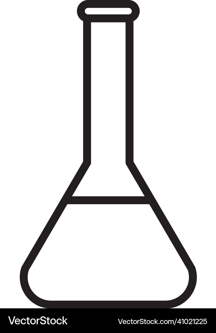 Conical flask icon image vector image