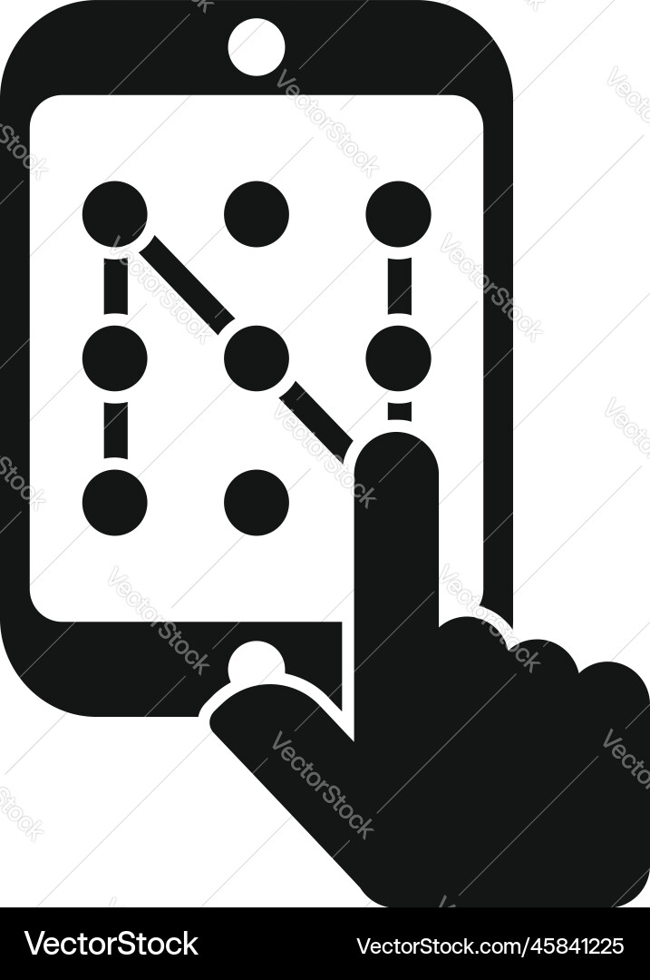 Draw password protection icon simple login Draw password protection icon simple login vector image