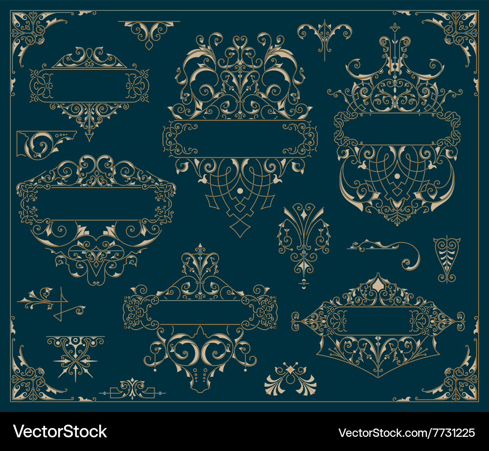 Elegant Ornate Decorative Elements Vector Image