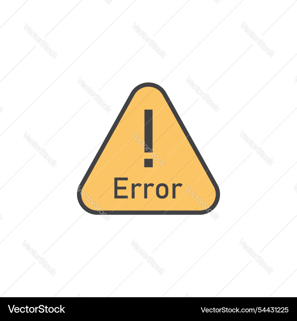 Error icon in colored version Vector Image