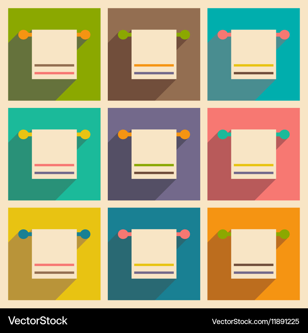 Flat with shadow concept and mobile application Vector Image
