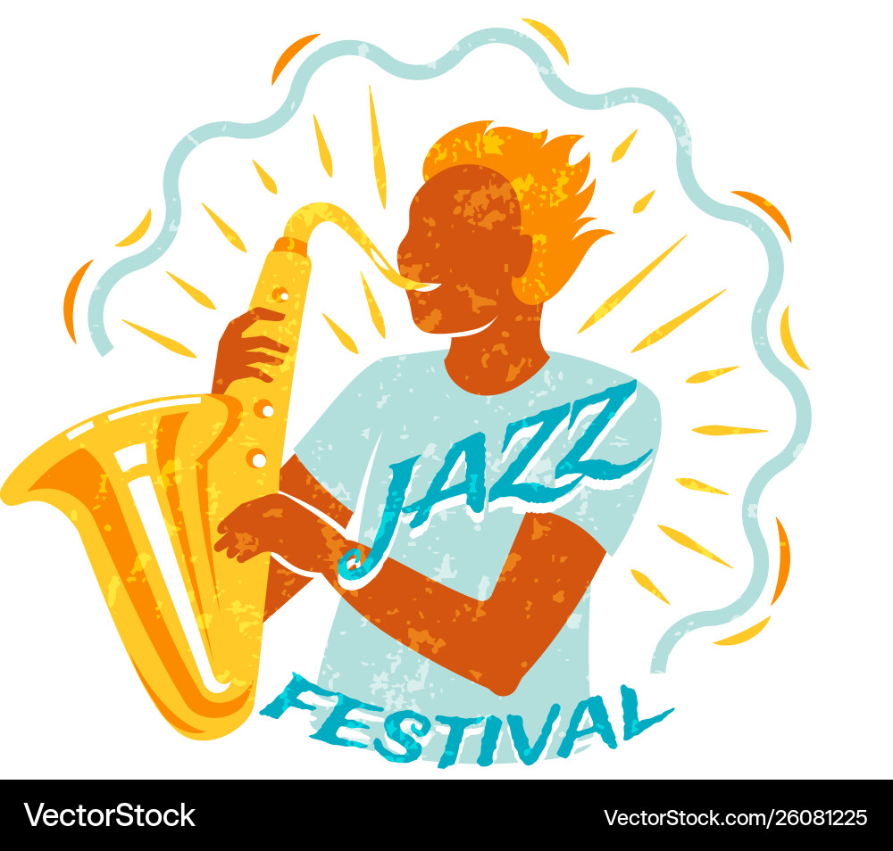 Jazz Festival Musik Konzert Logo Musik Jazz Festival Musik Konzert Logo Musik vektorbild
