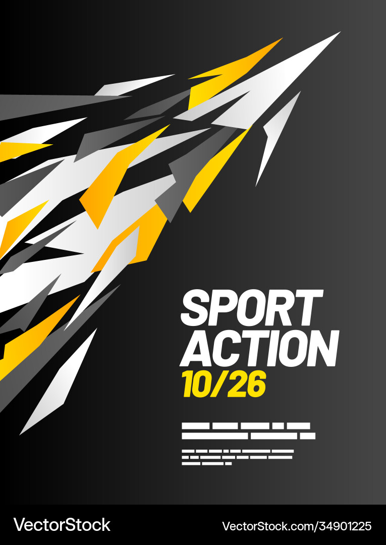 Layout design template with abstract dynamic vector image