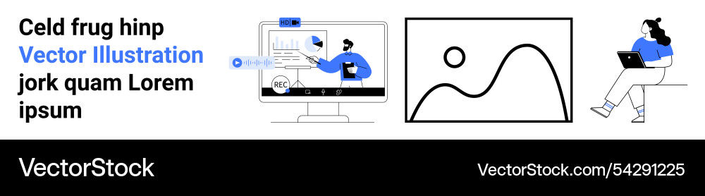 Modern business concepts with online meeting data Modern business concepts with online meeting data vector image