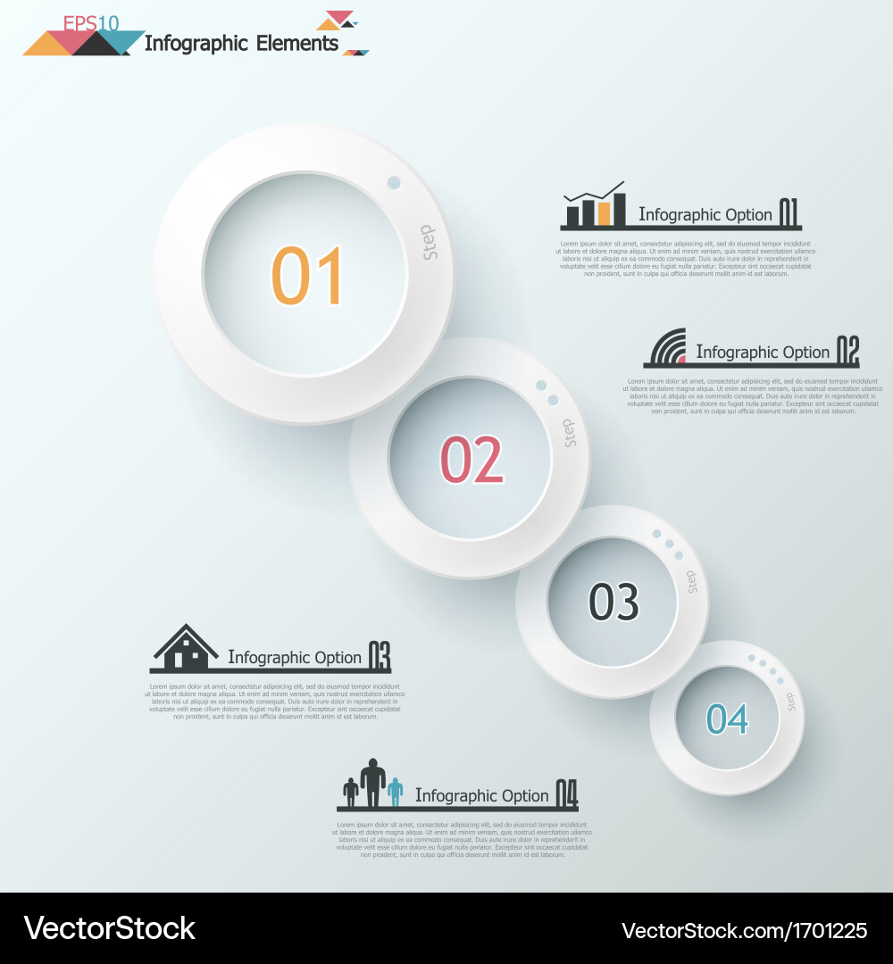 Modern Circle Banner - Workflow Layout Vector Image