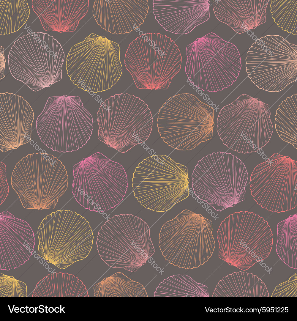 Seashell Pattern - Ocean Waves vector image