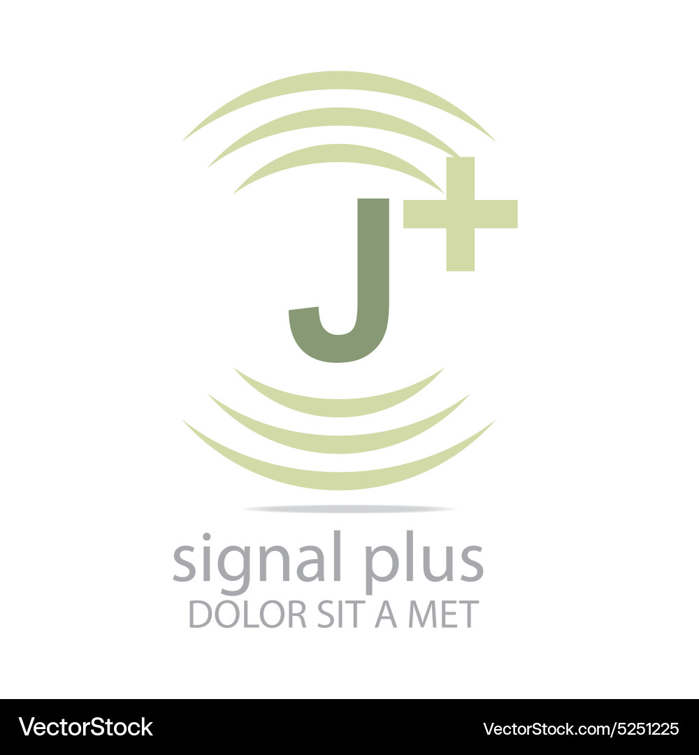 Signal letter j plus green alphabet wireless – Royalty-Free Vector |  VectorStock