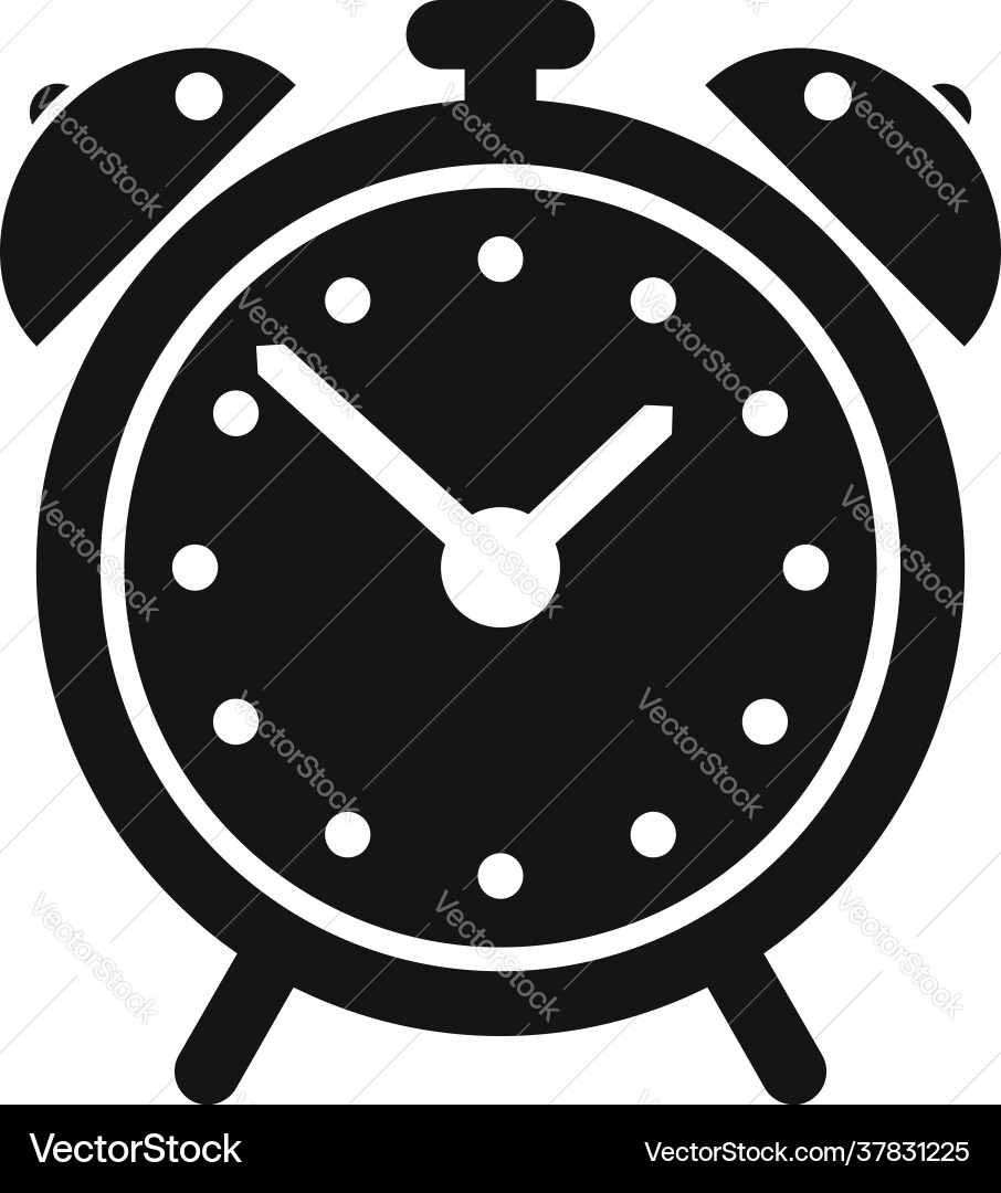 Syllabus alarm clock icon simple style Syllabus alarm clock icon simple style Vector Image