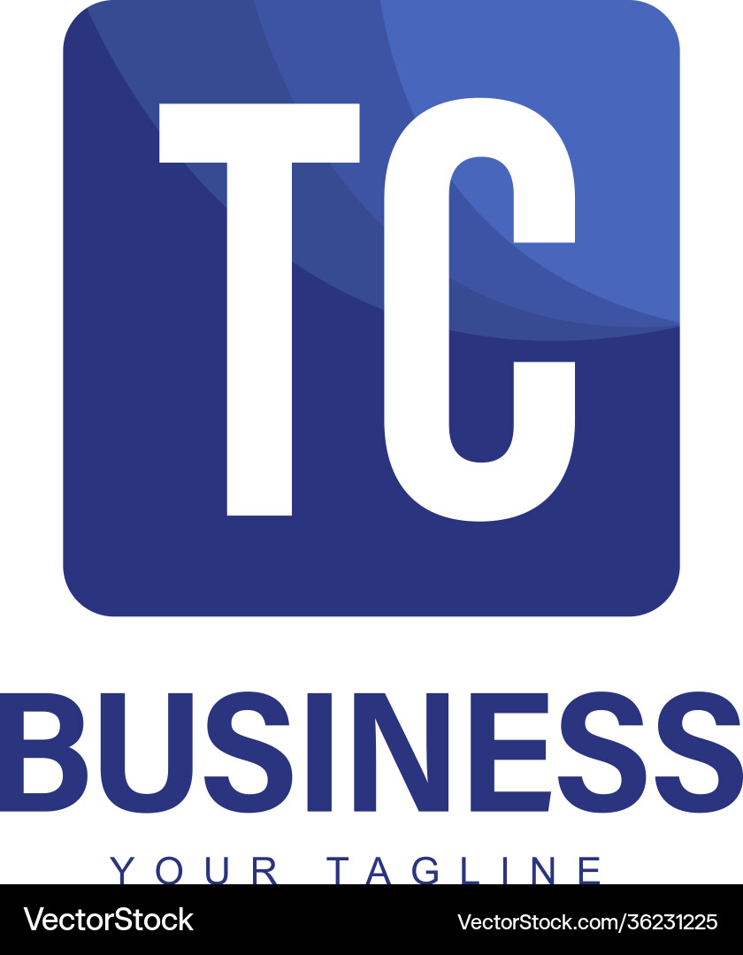Tc initial a logo design with abstract style Tc initial a logo design with abstract style vector image