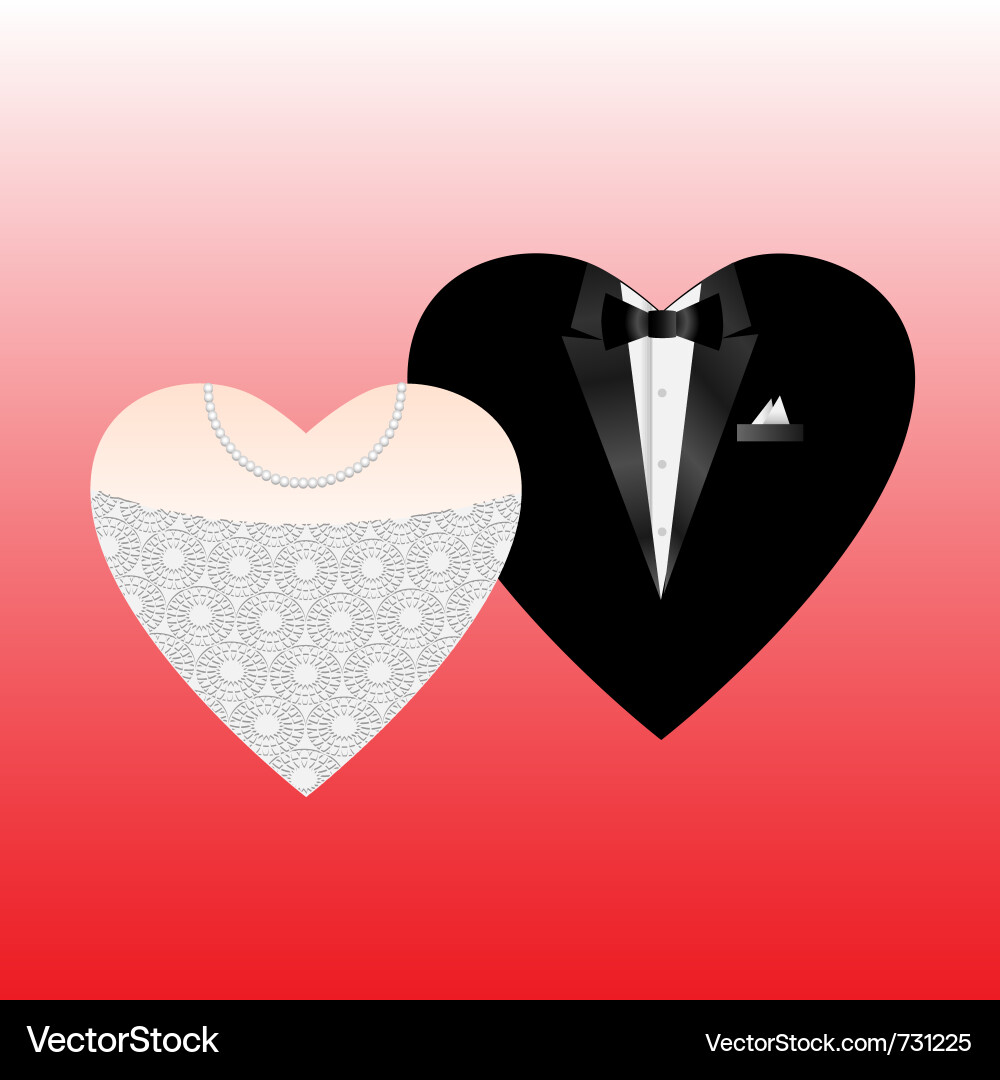 Wedding hearts Royalty Free Vector Image - VectorStock