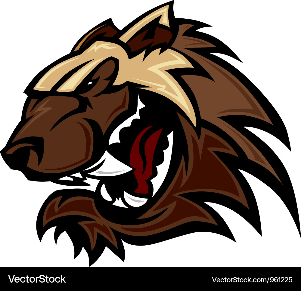 Wolverine Mascot Head - Growl vector image