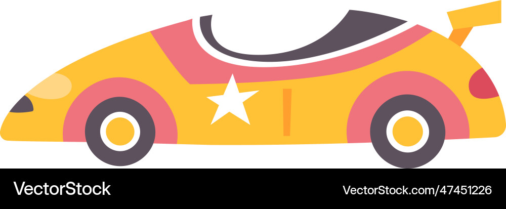 1960s Racing Car Vector Image