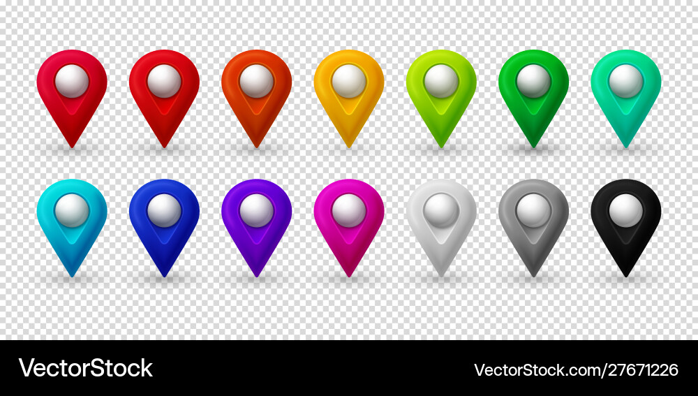 3D Location Pointer Navigation Icon vector image