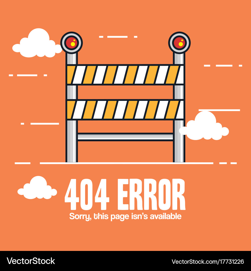 404 connection error icons vector image
