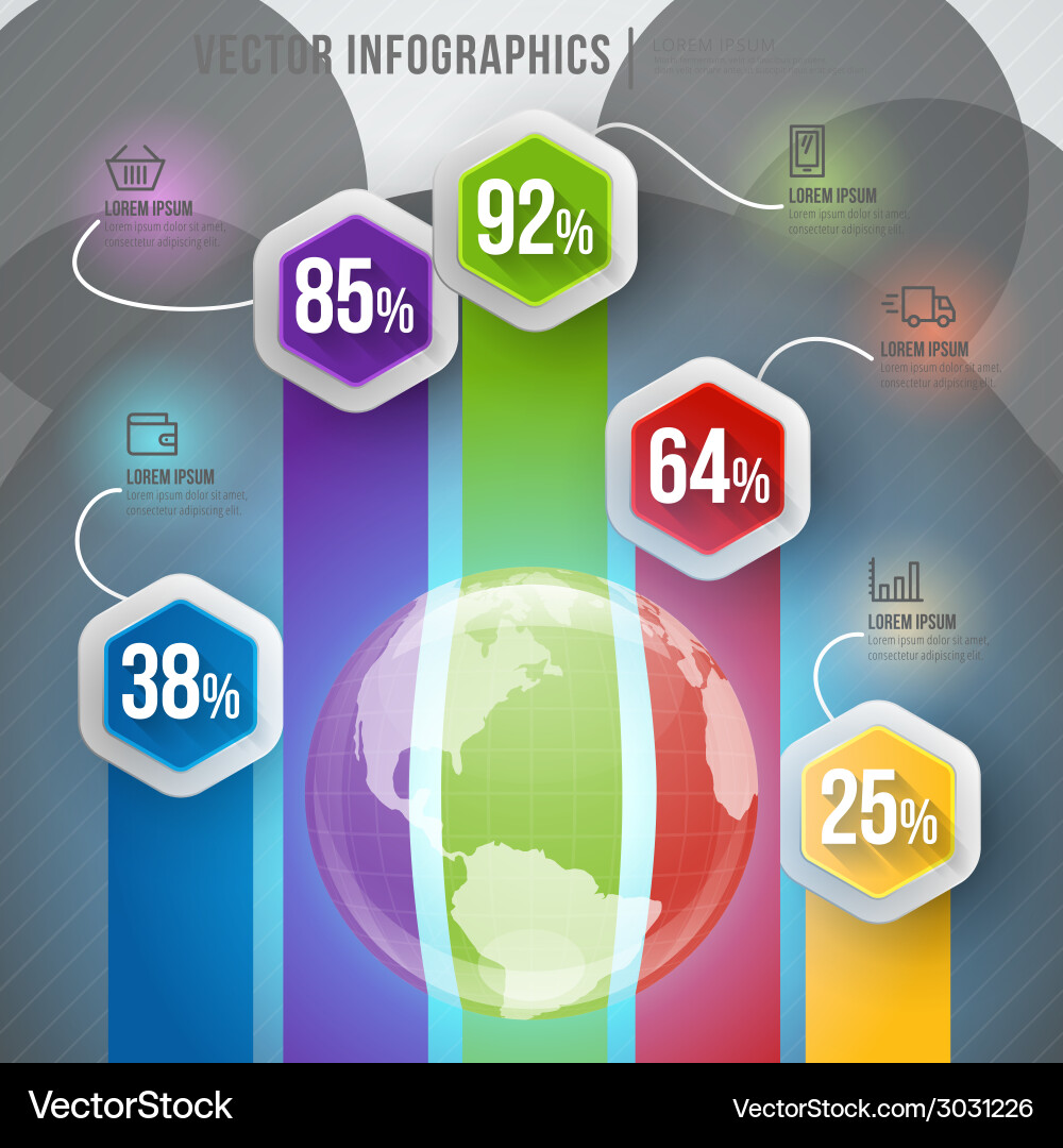 Abstract infographic design workflow layout vector image