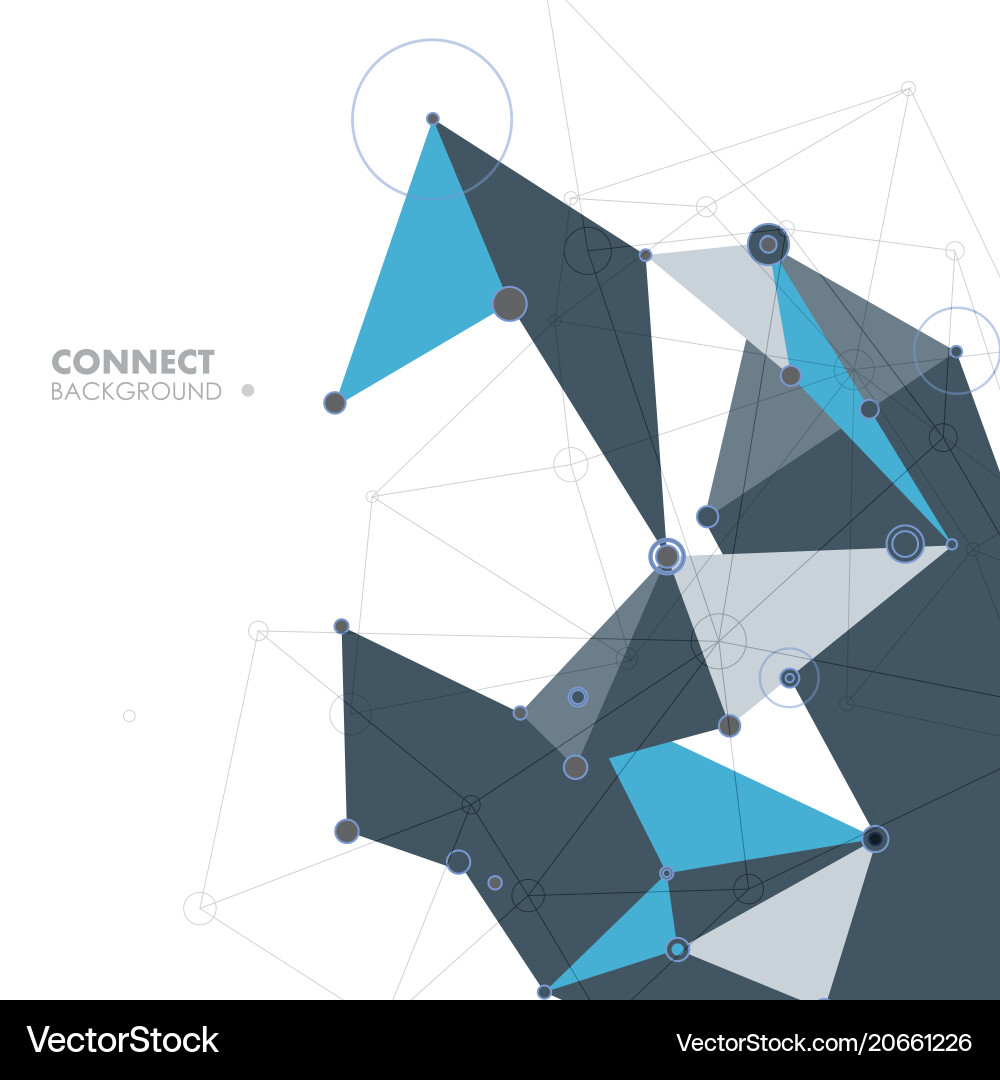 Abstract polygonal with connecting dots and lines Abstract polygonal with connecting dots and lines vector image
