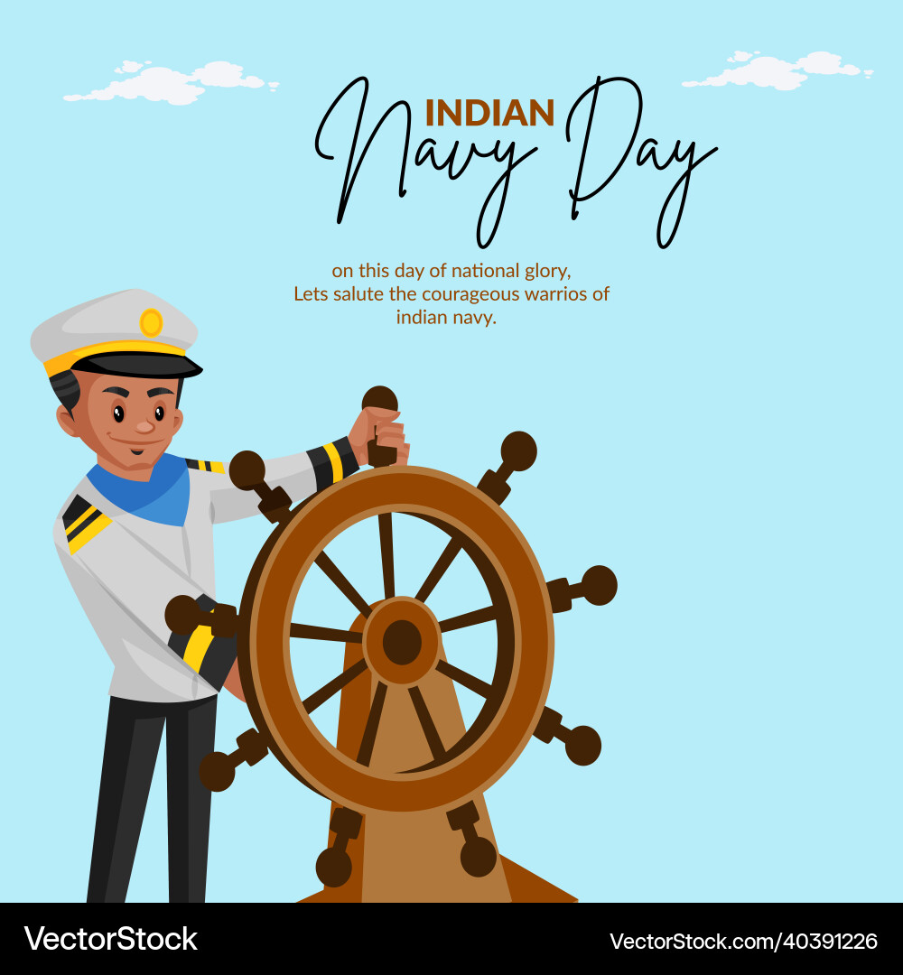 Banner design of indian navy day Banner design of indian navy day vector image