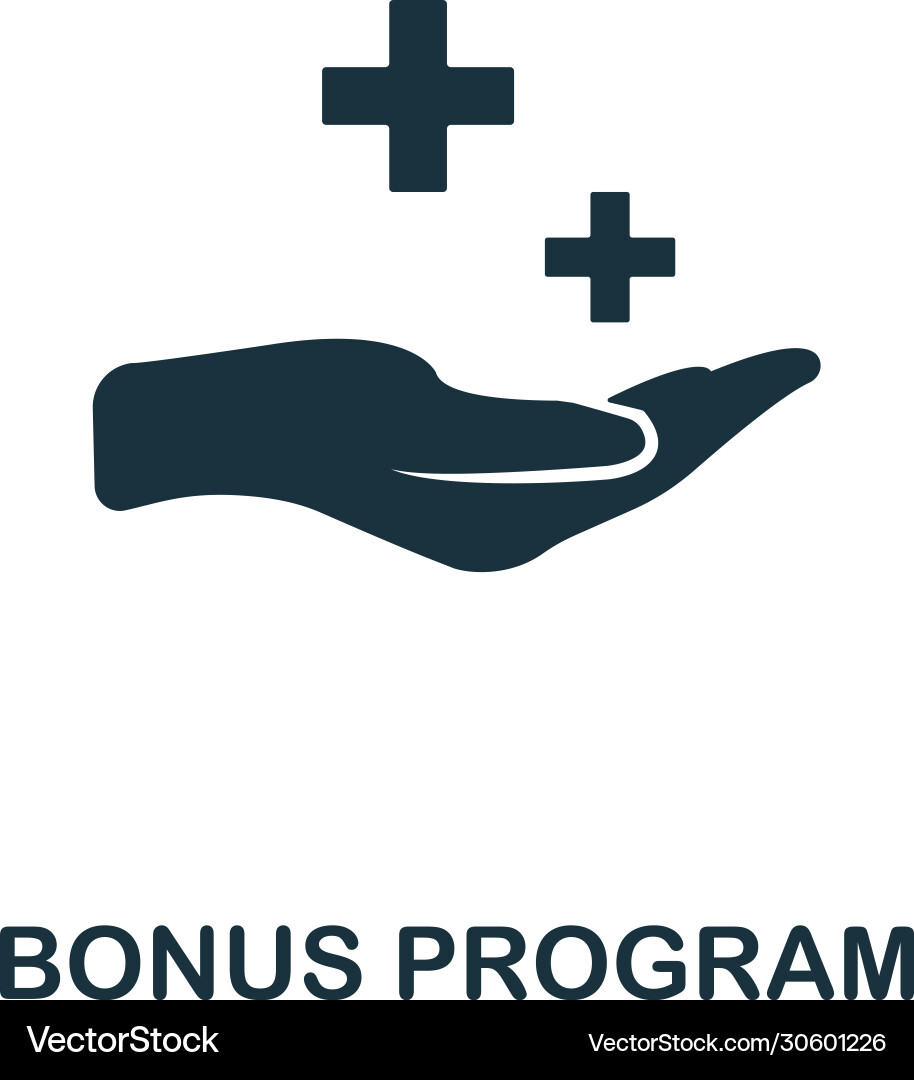 Bonus program icon simple element from affiliate vector image