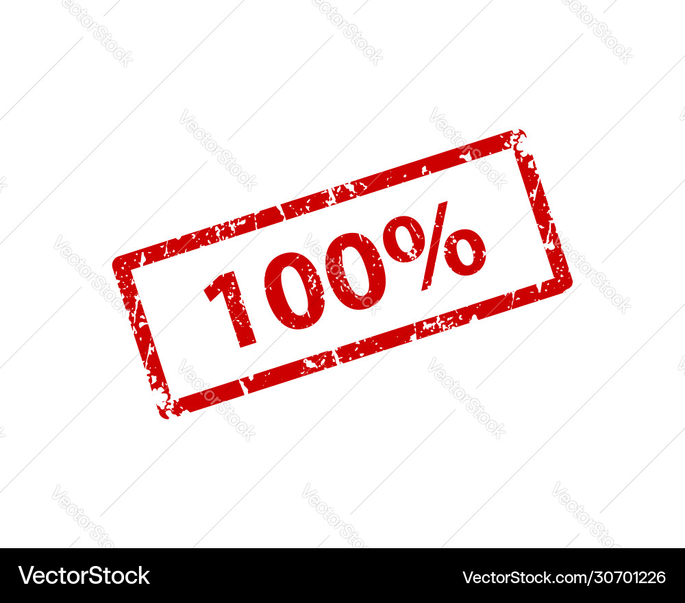 Ein Hundertprozentiger Stempel Vektorbild