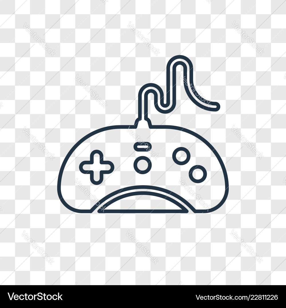 Game controller concept linear icon isolated Game controller concept linear icon isolated vector image