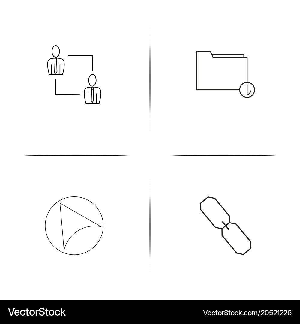 Internet of things simple linear icons set Vector Image