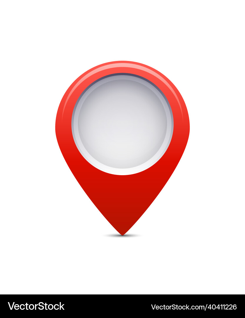Isometric pin icon on the navigation map Isometric pin icon on the navigation map vector image