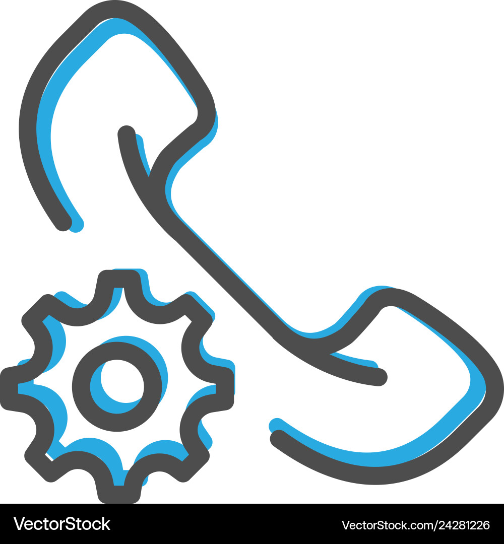 Phone call icon design interaction line Vector Image