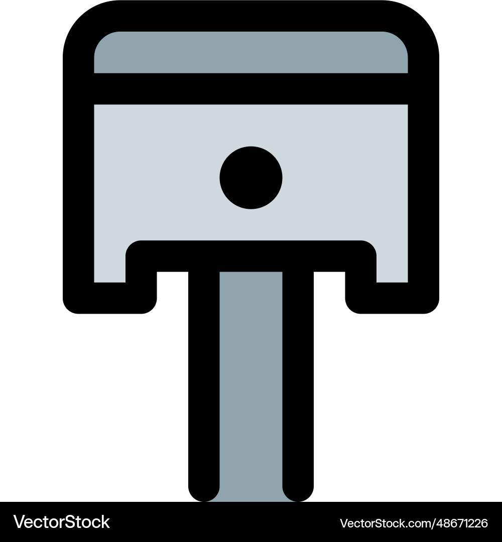 Piston device utilized in conversion of pressure Vector Image