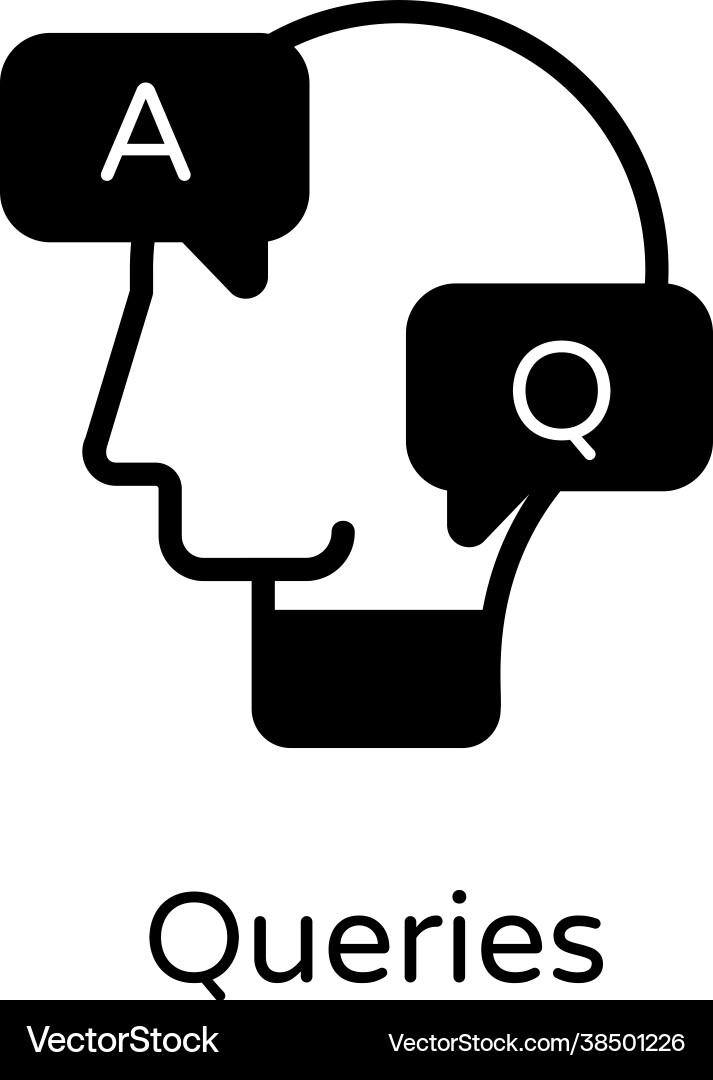 Queries vector image