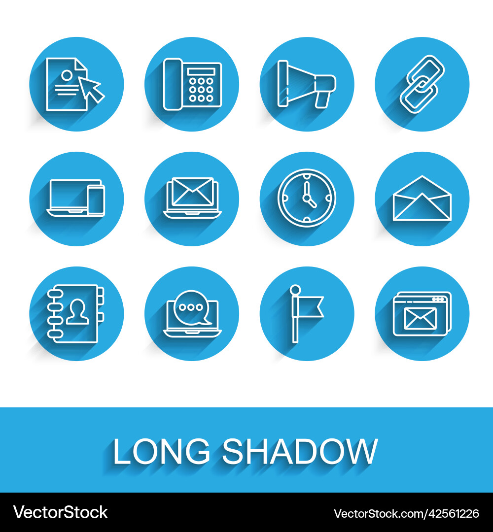 Set line address book chat messages notification Set line address book chat messages notification vector image