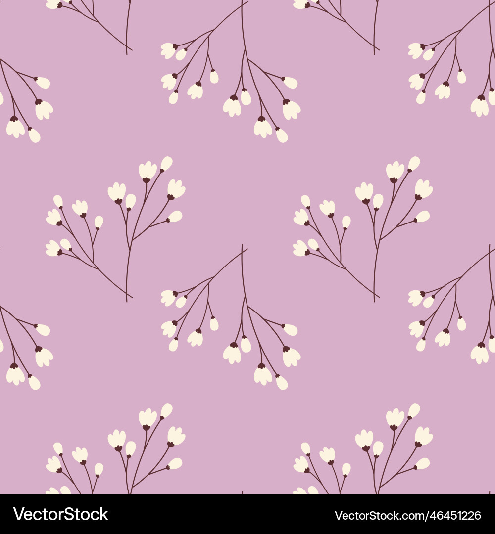 Spring seamless pattern with cherry branches Spring seamless pattern with cherry branches vector image
