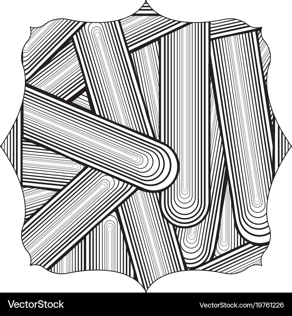 Square with seamless pattern shapes background Vector Image