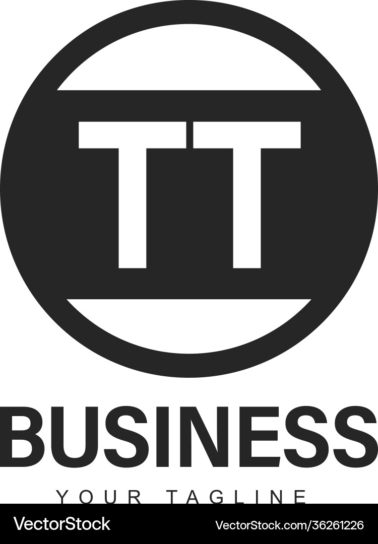Tt initial a logo design with abstract style Tt initial a logo design with abstract style vector image