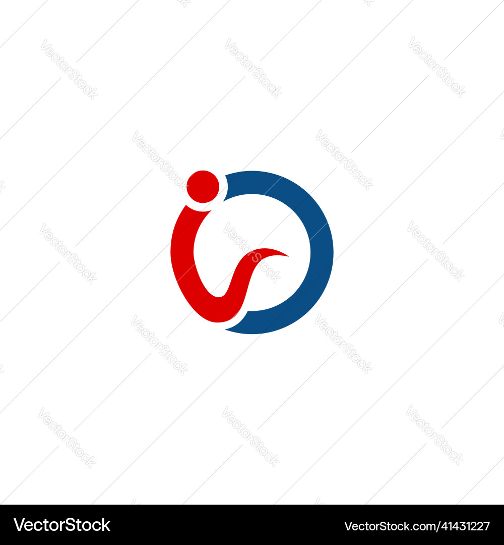 Abstract Initial Logo - Round Shape vector image