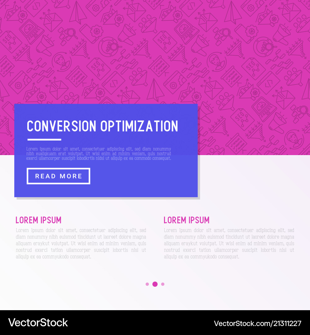 Conversion optimization concept Conversion optimization concept vector image