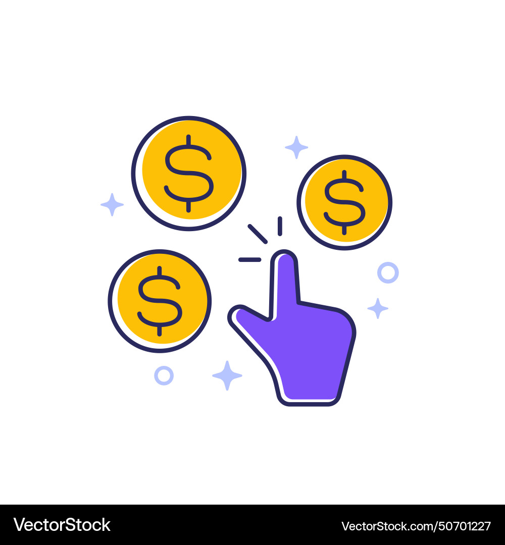 Cost per click cpc icon design vector image